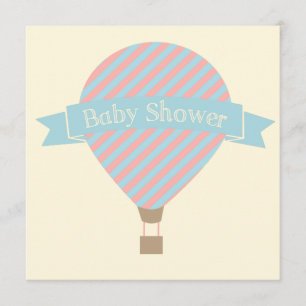 Hot Air Balloon Boy/Girl Baby Shower Invitation