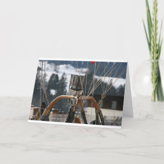 Hot Air Balloon Burner in Snow Card