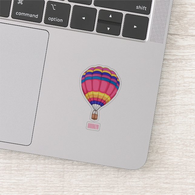 Hot air balloon cartoon illustration  (Detail)