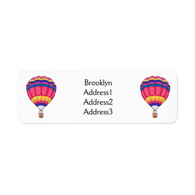 Hot air balloon cartoon illustration (Front)