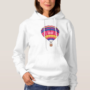 Hot air balloon cartoon illustration hoodie