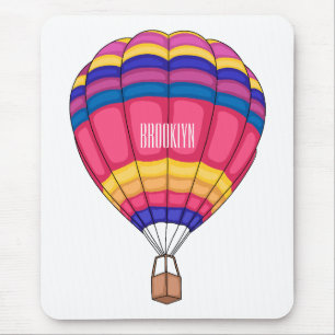 Hot air balloon cartoon illustration mouse pad