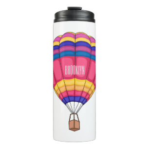 Hot air balloon cartoon illustration thermal tumbler