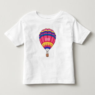 Hot air balloon cartoon illustration toddler t-shirt