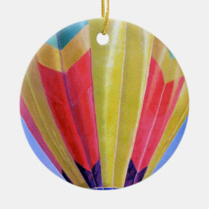 Hot Air Balloon Ceramic Ornament