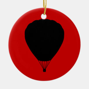 hot air balloon ceramic ornament