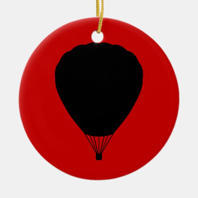 hot air balloon ceramic ornament (Front)