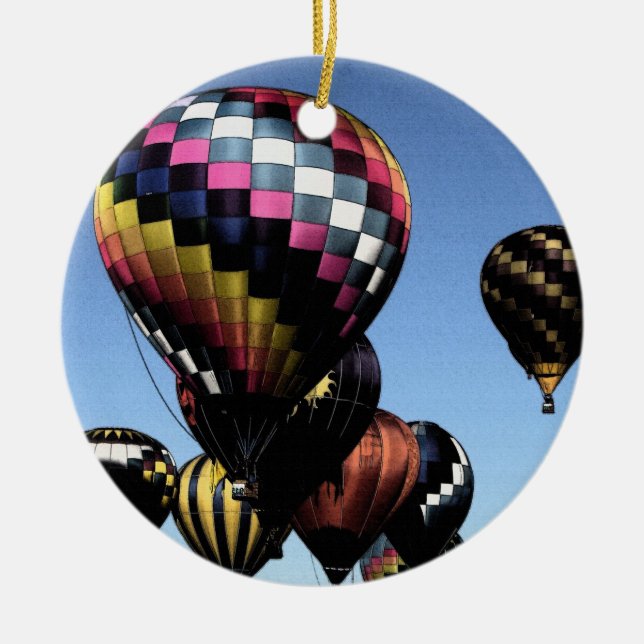 Hot Air Balloon Christmas Ornament (Front)