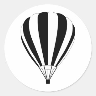 hot air balloon classic round sticker