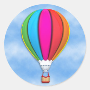 Hot Air Balloon Classic Round Sticker