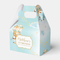 Hot Air Balloon Cute Animals Boy Birthday Party  F