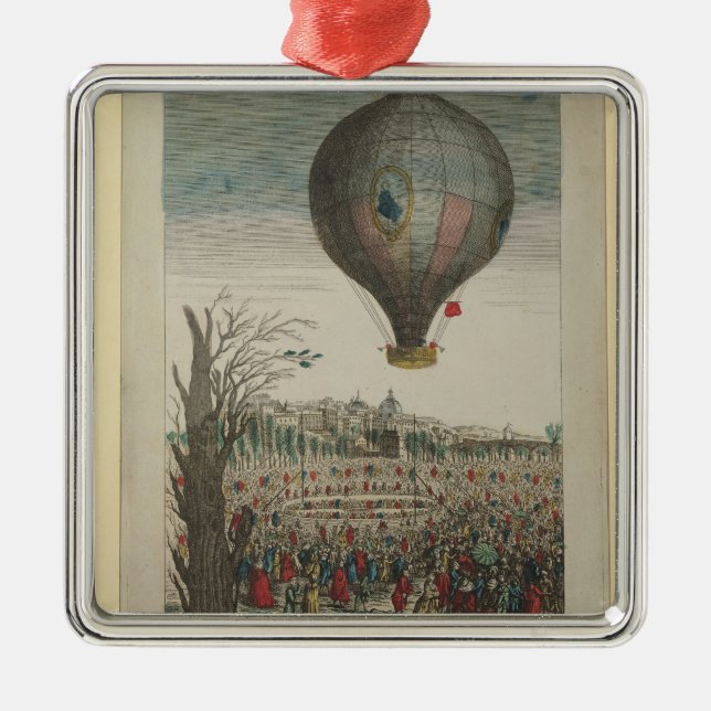Hot-Air Balloon Experiment Metal Ornament (Front)