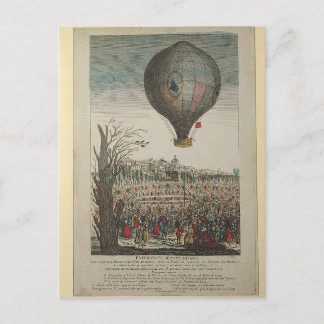 Hot-Air Balloon Experiment Postcard (Front)