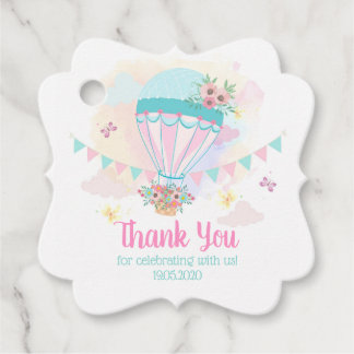Hot Air Balloon Favour Tags / Thank You Tags