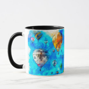 Hot Air Balloon Festival Sport Man Woman Family Mug