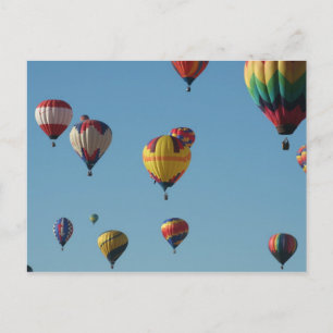 Hot Air Balloon Filled Sky Postcard