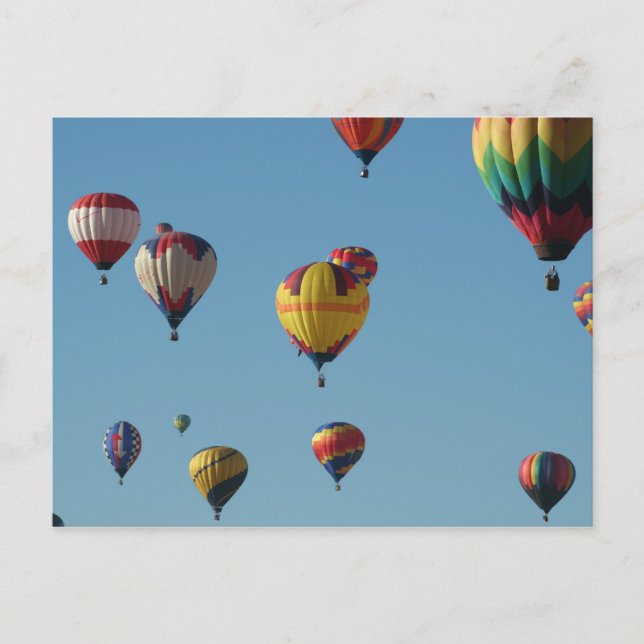 Hot Air Balloon Filled Sky Postcard (Front)