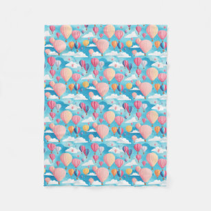 Hot Air Balloon Fleece Blanket