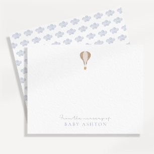 Hot Air Balloon , from the nursery of, boy thank  Invitation