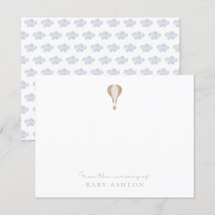 Hot Air Balloon , from the nursery of, boy thank Invitation