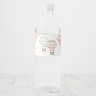 Hot Air Balloon Gender Reveal Beverage Label Set
