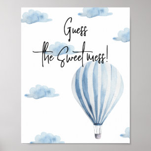 Hot air balloon - Guess the sweet mess Poster