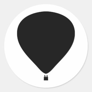 hot-air balloon icon classic round sticker