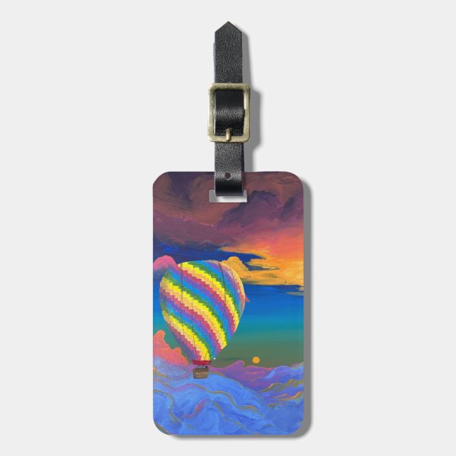 Hot air balloon luggage tag (Front Vertical)
