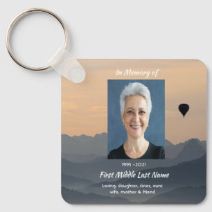 Hot Air Balloon  Memorial Keepsake  Keychain
