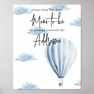 Hot air balloon - Mom to be addressee Poster