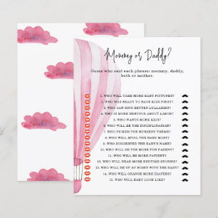 Hot air balloon - mommy or daddy baby shower game