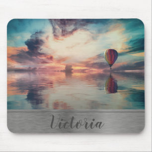 Hot Air Balloon Monogram Mouse Pad