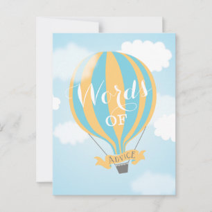Hot Air Balloon Mots de conseil Carte postale Momm