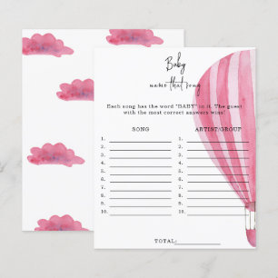 Hot air balloon - Name that song baby shower game