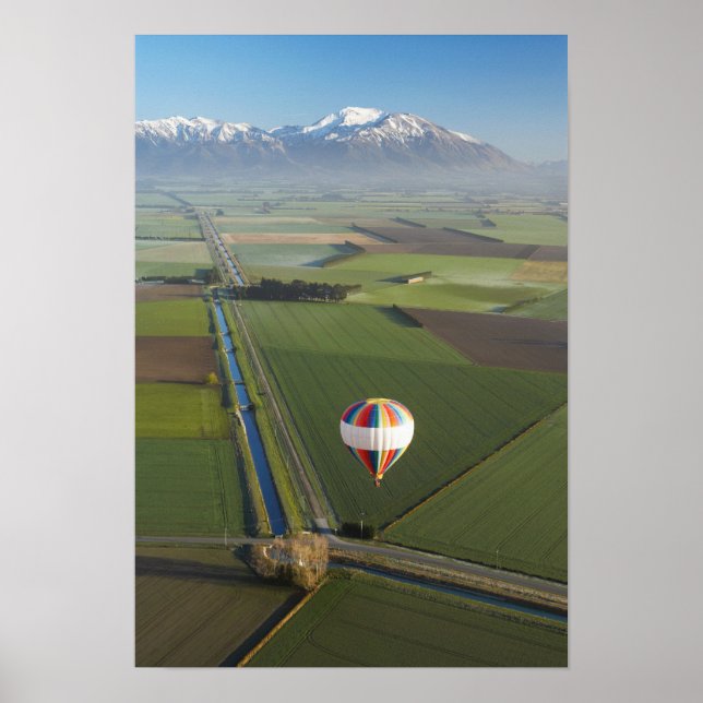 Hot-air Balloon, near Methven, Canterbury Poster (Front)