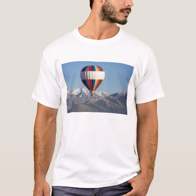 Hot-air Balloon, near Methven, Canterbury T-Shirt (Front)