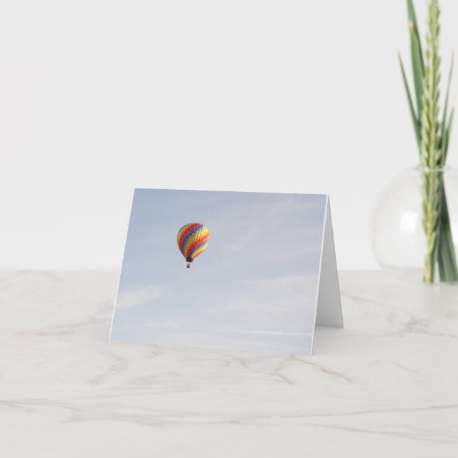 Hot Air Balloon Notecard - horizontal (Front)