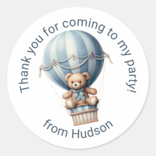Hot Air Balloon Party Classic Round Sticker
