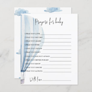 Hot air balloon Party game prayers for baby