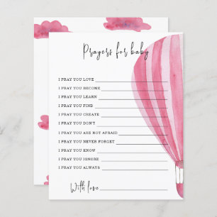 Hot air balloon Party game prayers for baby
