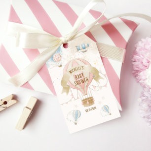 Hot Air Balloon Pastel Baby Shower  Gift Tags