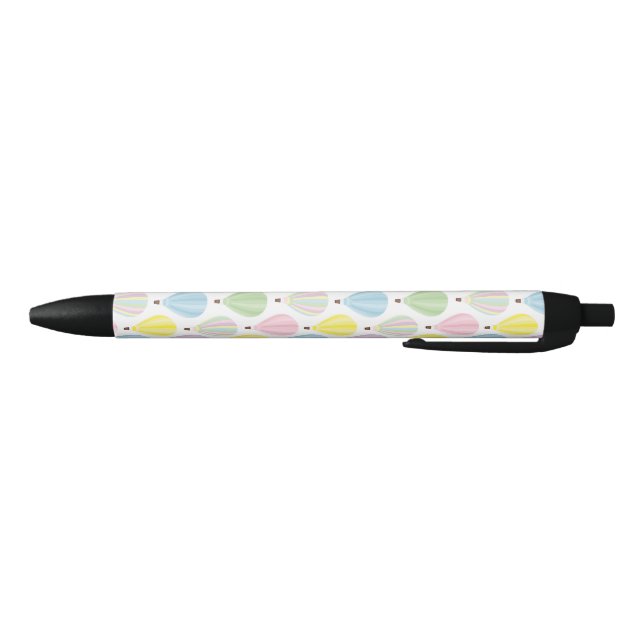 Hot Air Balloon Pastel Pattern Black Ink Pen (Bottom)