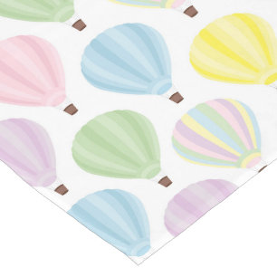 Hot Air Balloon Pastel Pattern Short Table Runner