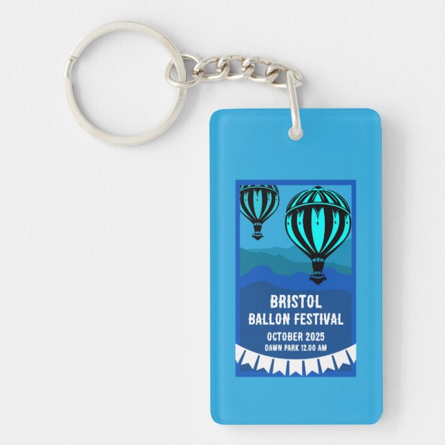 Hot Air Balloon Pilot Festival Keychain (Front)