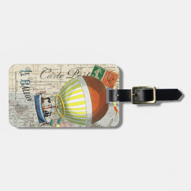 Hot Air Balloon Post Card Luggage Tag (Front Horizontal)