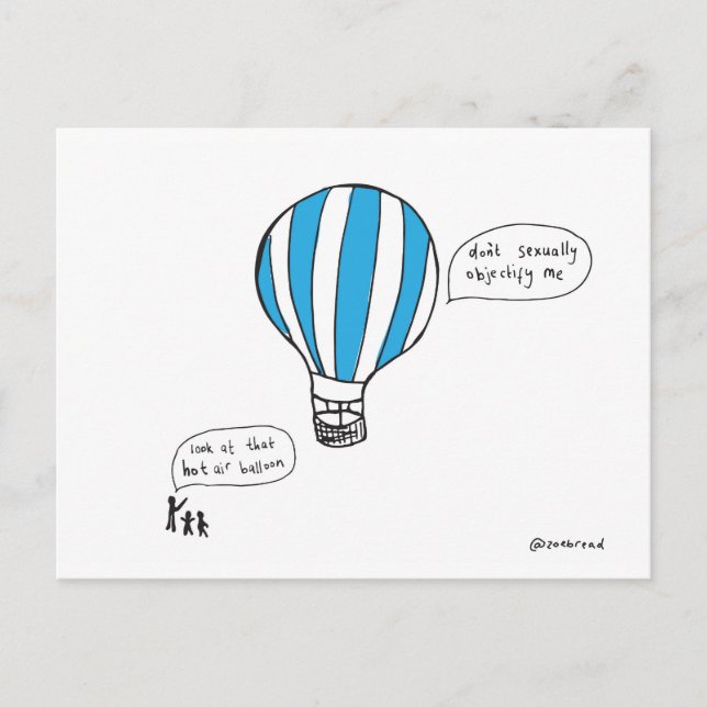 hot air balloon postcard (Front)