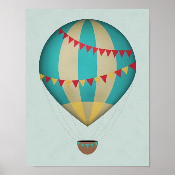 Vintage Hot Air Balloons Posters, Prints & Poster Printing | Zazzle CA