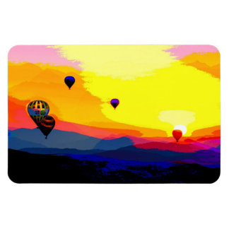 Hot Air Balloon Poster Style Magnet
