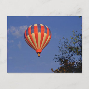 Hot Air Balloon  Red / Blue / Yellow Postcard
