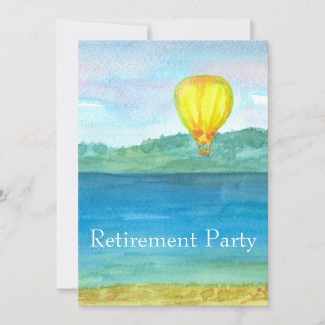 Hot Air Balloon Retirement Party Invitation (Front)